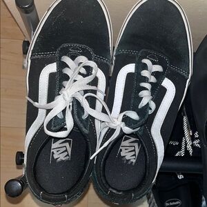 Vans Black and White Old Skool Lace-Up Sneakers